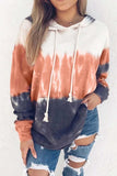 shirtstylespot Hooded Collar Tied Dyed Print Hoodie (3 Colors)