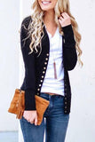 shirtstylespot Long Sleeves Buttons Design Cardigan Tops(7 Colors)