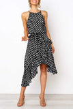 shirtstylespot Irregular Polka Dot Dress