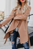 shirtstylespot Wild Solid Color Trench Coat