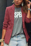 shirtstylespot Red Plaid Short Coat