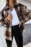 shirtstylespot Casual Loose Retro Plaid Stitching Shirt Jacket(3 Colors)