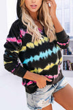 shirtstylespot Color Striped Print Casual Hoodie