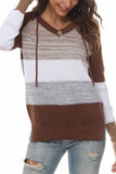 shirtstylespot Striped Color-Block Knitted Sweater