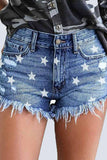 shirtstylespot Cute Star Denim Shorts