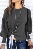 shirtstylespot Round Neck Long Sleeve Tops