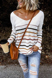 shirtstylespot Loose Striped Sweater