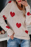 shirtstylespot Loose V-Neck Love Knitted Sweater(5 Colors)