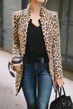 shirtstylespot Fashion Elegant Leopard Coat