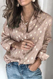 shirtstylespot Loose Long Sleeve Lapel Top