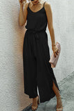 V-neck Strap Wide Leg Jumpsuit