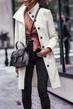 shirtstylespot Button Down Long White Coat